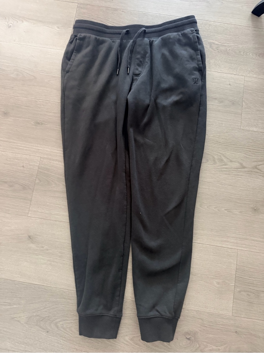 Hurley Men’s Gray Jogger Sweatpants with Drawstring